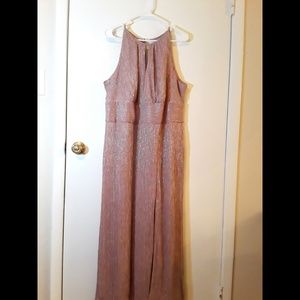 R&M Richards metallic mauve rose gold formal dress